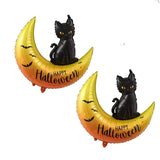 NNETM Black Cat Moon Balloons Halloween Party Set (2pcs)