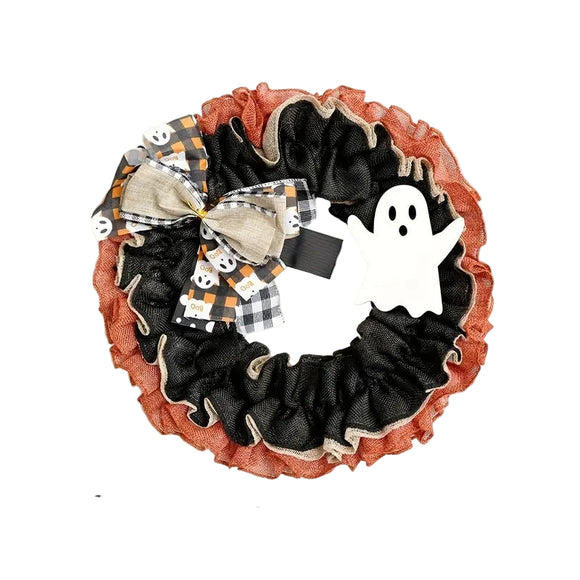 NNETM Halloween Spooky Wreath Door Mount Decoration