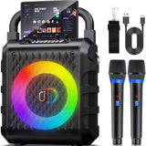 NNETM 20W Portable Karaoke Speaker with Dual Wireless Mics