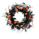 NNETM Halloween Pumpkin Wreath Door Hanging Decoration