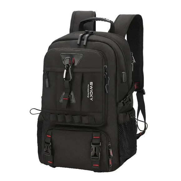 NNETM Expandable Laptop Backpack with USB Port and Shoe Compartment