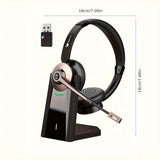 NNETM Wireless Headset with Mic and Charging Dock