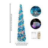NNETM Blue Silver Foil Christmas Tree