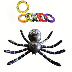 NNETM Halloween Inflatable Spider Ring Toss Game (7pcs)