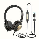 NNETM USB Wired Headset with Noise-Canceling Mic