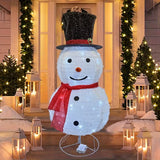 NNETM Lighted Christmas Snowman Decoration with Hat and Scarf