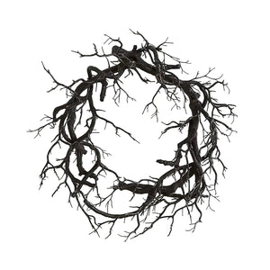 NNETM Halloween Wreath with Pre-Lit Black Art Deco