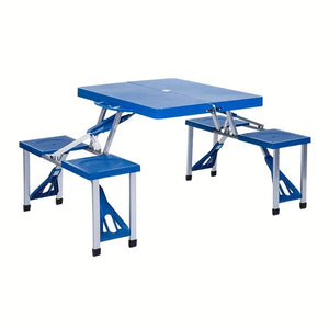 NNETM Folding Camping Table with Storage Mesh