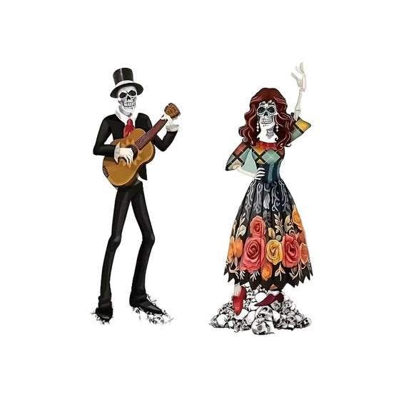 NNETM Halloween Skeleton Couple Yard Decor (2PCS)