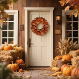 NNETM Halloween Harvest Pumpkin Wreath