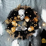 NNETM Gothic Halloween Wreath Door Hanging Decoration