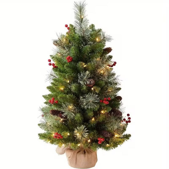 NNETM Pre-Lit Artificial Christmas Tree with LED Lights