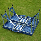 NNETM Folding Camping Table with Storage Mesh