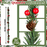 NNETM Artificial Pine Garland Twist Ties Christmas Decor Set