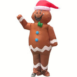 NNETM Adult Gingerbread Inflatable Costume with Accessories