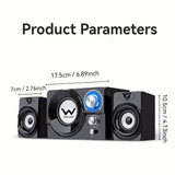 NNETM Wooden Desktop Computer Speakers