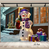 NNETM 2D Inflatable Snowman Decoration