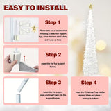 NNETM White Pop-Up Christmas Tree