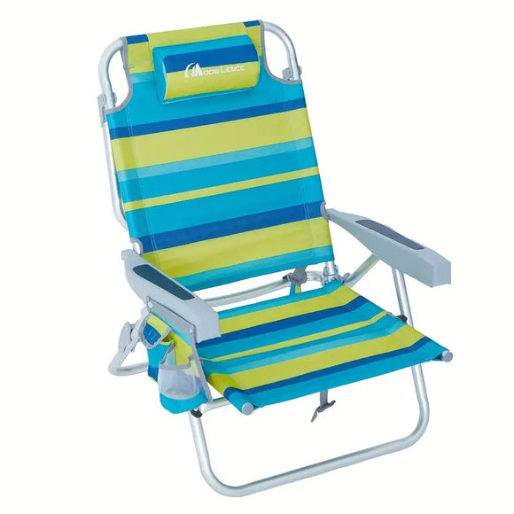 NNETM Beach Chair Foldable Outdoor Seat with Armrests