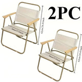 NNETM Folding Chairs Set of 2 Steel Frame