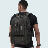 NNETM Expandable Laptop Backpack with USB Port and Shoe Compartment