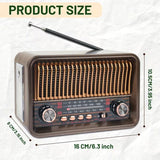 NNETM Portable AM/FM Radio with LED Flashlight & TF/USB/AUX