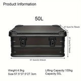NNETM Heavy-Duty 50L Outdoor Aluminum Storage Box
