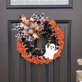 NNETM Halloween Spooky Wreath Door Mount Decoration