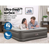 NNEDSZ Air Mattress Queen Inflatable Bed 46cm Airbed Grey