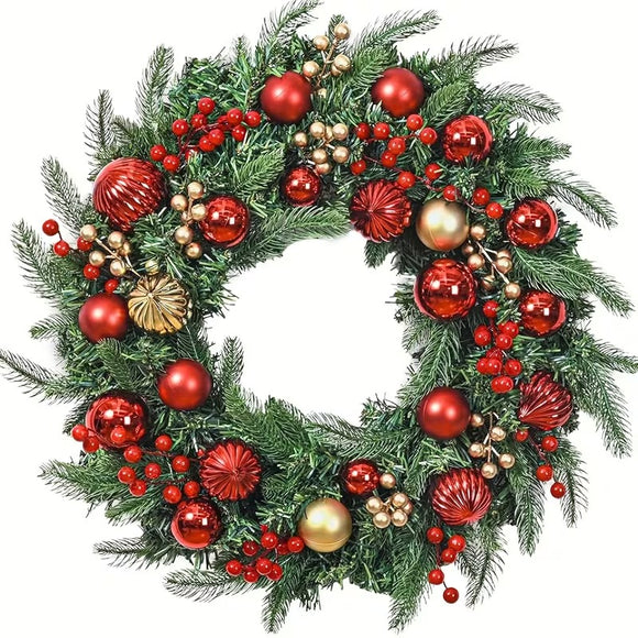 NNETM Christmas Wreath with Ornaments & Berries