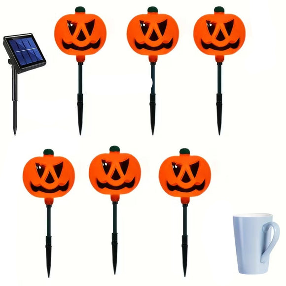 NNETM Solar Powered Pumpkin Lights (Set of 6)