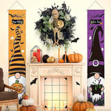 NNETM Spooky Mummy Halloween Wreath for Door and Indoor