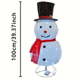NNETM Lighted Christmas Snowman Decoration with Hat and Scarf