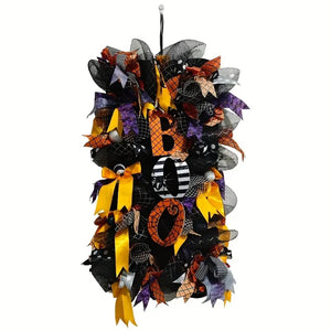NNETM Halloween BOO Garland Pumpkin Haunted House