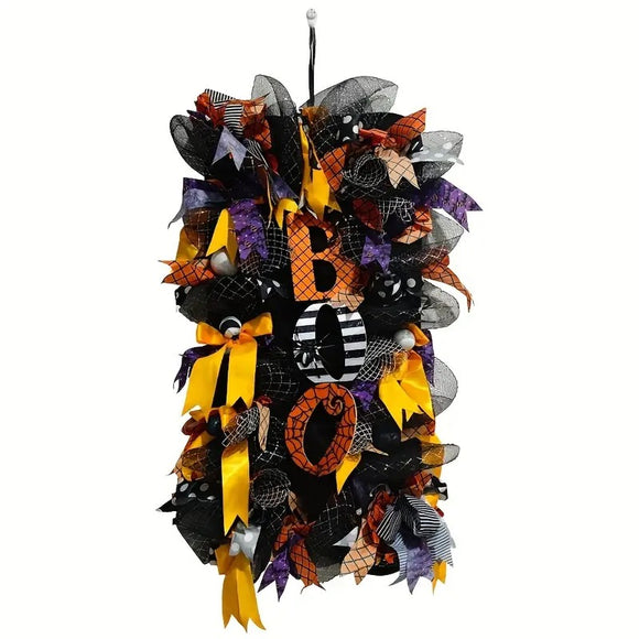 NNETM Halloween BOO Garland Pumpkin Haunted House