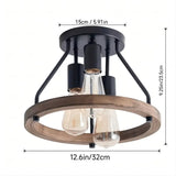 NNETM 3-Light Semi Flush Mount Ceiling Light Fixture