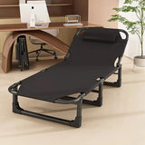 NNETM Foldable Oxford Cloth Sun Lounger with Headrest