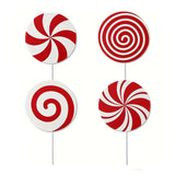 NNETM Candy Cane Swirls Christmas Tree Topper & Ornament Set
