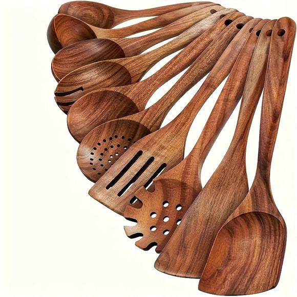 NNETM Teak Wood Cookware Set (10pcs)