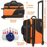 NNETM Bowling Ball Carrier 2-Ball with Divider & Cup Holder