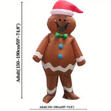 NNETM Adult Gingerbread Inflatable Costume with Accessories