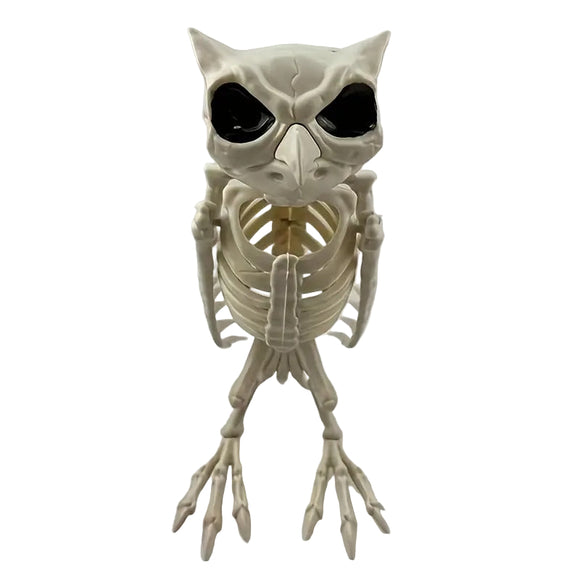NNETM Halloween Owl Skeleton Outdoor Statue Yard Decor