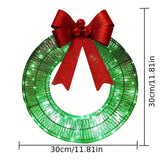 NNETM Outdoor Christmas Wreath with LED Lights