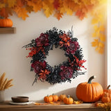 NNETM Halloween Black Red Wreath