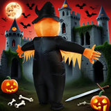 NNETM Halloween Pumpkin Inflatable Costume Full-Face Design