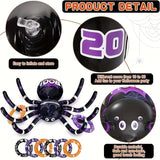 NNETM Halloween Inflatable Spider Ring Toss Game (7pcs)