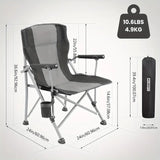 NNETM Folding Chair with Cup Holder and Armrests