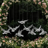 NNETM Bird Pendants Transparent Hanging Decorations (10pcs)