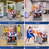 NNETM Ball Storage Cart with Wheels
