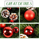 NNETM Pre-Lit Christmas Door Wreath LED Decor